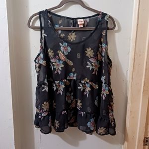 Mossimo sheer gray top